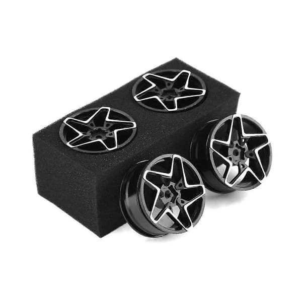 4st 1/10 On-road Driftbil 52mm Aluminiumlegering Metallfälg 1.9tum Klätterbilsfälg För ,bl