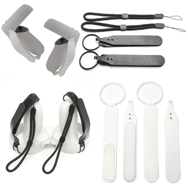 Knuckle Straps med handledsremmar kompatibla med Oculus Quest 2 VR Anti Drop Hand Grip Tillbehör