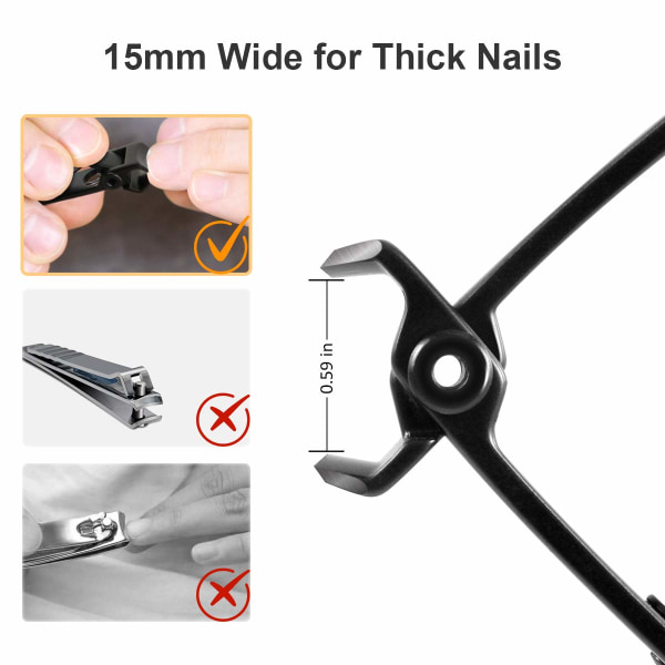 Nagelklippare för tjocka naglar - PrettyDiva bred käftöppning