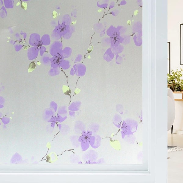 Fargerikt blomstermønster glassklistremerke anti-innsyn personvernvindu