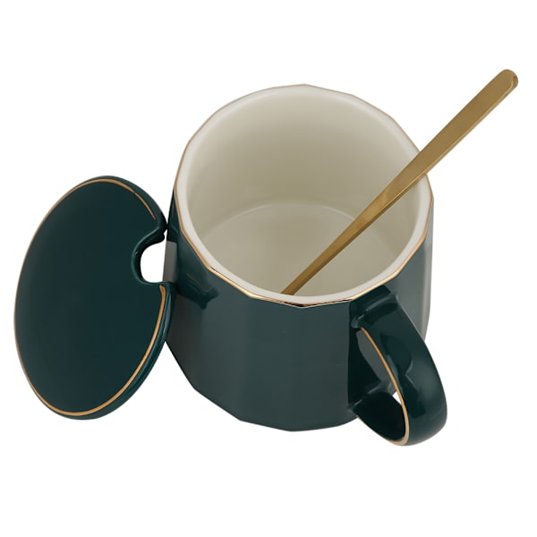 Sød Keramik Kaffe Kop Mælkete Kop til Hjem Kontor med Låg Ske Gave