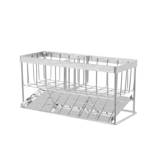 21.5*8.3*10cm Svampavløpsstativ, kompakt kjøkkenvaskkurv - sett