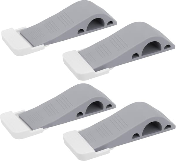 Grå Dörrstoppar - 4-pack Gummidörrkilar för Matta, Har