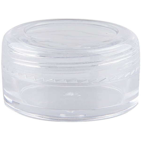 108 st tomma kosmetiska plastburkar, 5 ml genomskinliga runda reseburkar