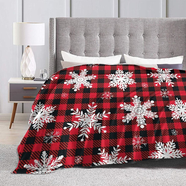 Juleplaid Julepynt Sort Rød Buffalo Plaid