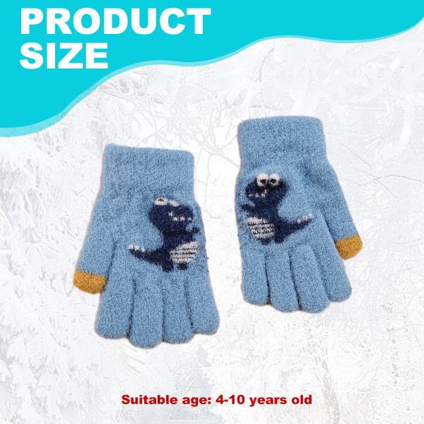 Barnehansker Fullfingerhansker Strikket varme hansker Vinter