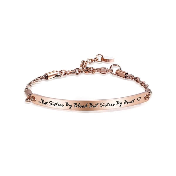 Vennskap Inspirerende Sitat Bar Armbånd Gravert Rustfritt S
