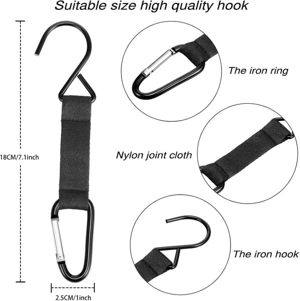 4 Stycken Baseballväska Staketkrokar Nylon Säkerhetsspännen Staketkrok