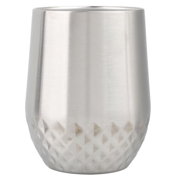 12oz Rustfri Stål Krus Rombe Design Isoleret Kaffekop med Låg