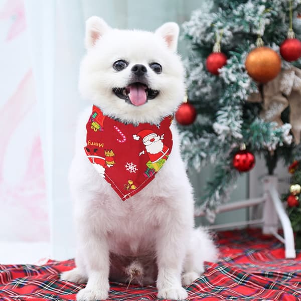 Hundhalsduk Jul Husdjurscarf Triangel Husdjurshalsduk style 4 L