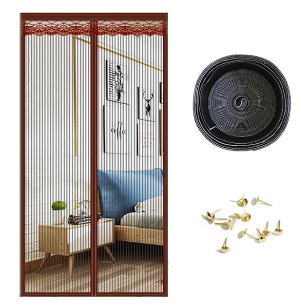 Magnetisk Dørgardin, Hold Insekter Ute, Vindmølletrykk, Luft Inne - S