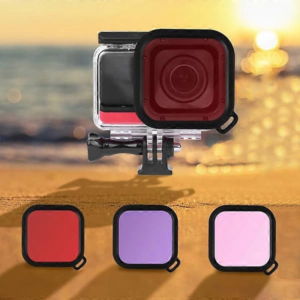 3 kpl Sukelluksen vedenpitävä kotelo linssisuodatinsetti Insta360 One R -kameralle