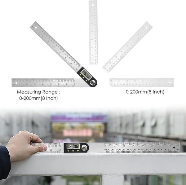 200 mm digital kvantifierare i rostfritt stål med nolljustering
