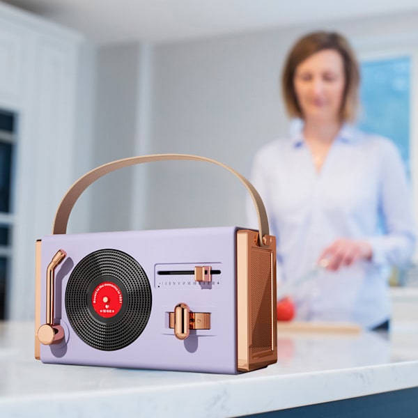 Lila utomhus Bluetooth-högtalare bärbar dekorativ hög ljudkvalitet USB-minnen stöd retro Bluetooth-högtalare för vardagsrumskontor