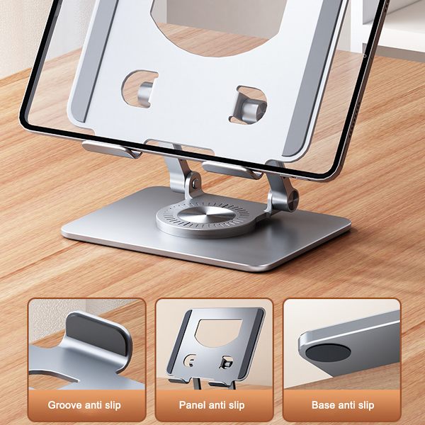 Laptop-stander, justerbar computerstander, 360 graders roterende base