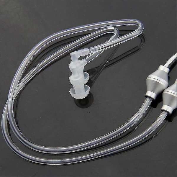 In-ear stereo-headset med luftslang – strålningssäkra hörlurar, nya