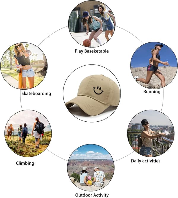Baseballcaps, Anti-sol baseballcaps i bomull, Menn Kvinner Dame Somm