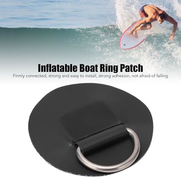 D-Ring Patch i Rustfrit Stål, Enkeltlags PVC Patch, D-Ring Patch til Elastisk Reb, Kano, Rafting Tilbehør