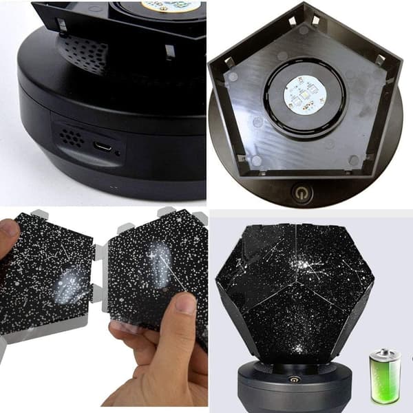 Galaxy Star LED Yövalo Projektor Bluetooth Musiikkisoitin Rota