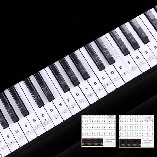 Greaked Transparent Piano Keyboard Sticker 88 Keys Electronic Ke