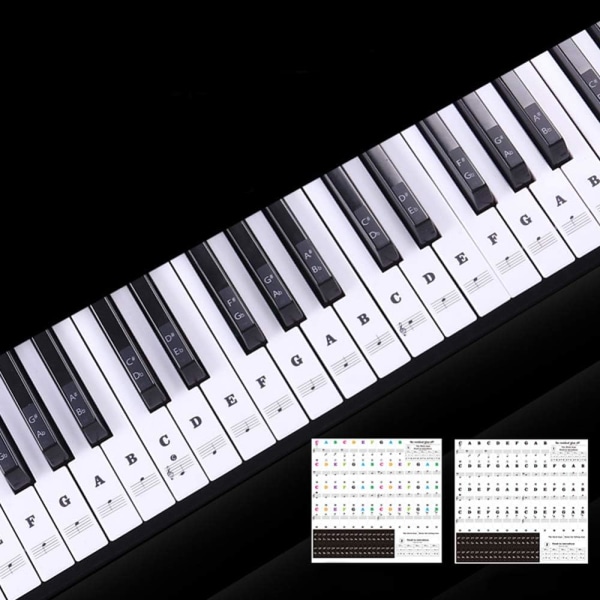 Greaked Transparent Piano Keyboard Sticker 88 Taster Elektronisk Ke