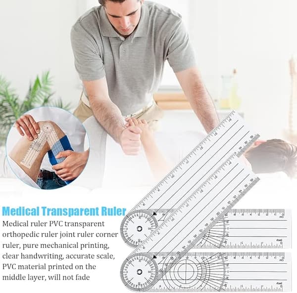 Physio Goniometer, 2 stk. Professionel 360 graders multi-vinkel lineal