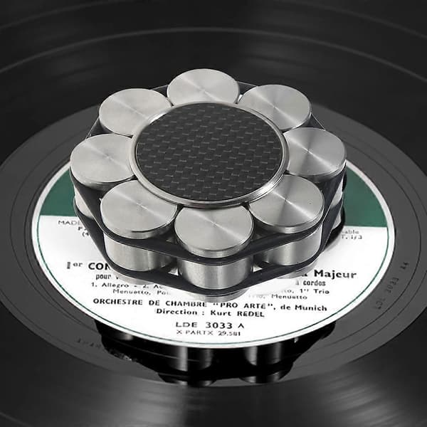 69 mm diameter skivstabilisator i rostfritt stål för LP-vinylskivspelare