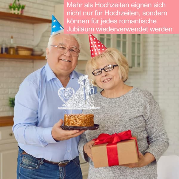 Charmerende bryllupskage topper, rhinestone dekoreret med hjerte kærlighedsdesign til mindeværdig bordpynt