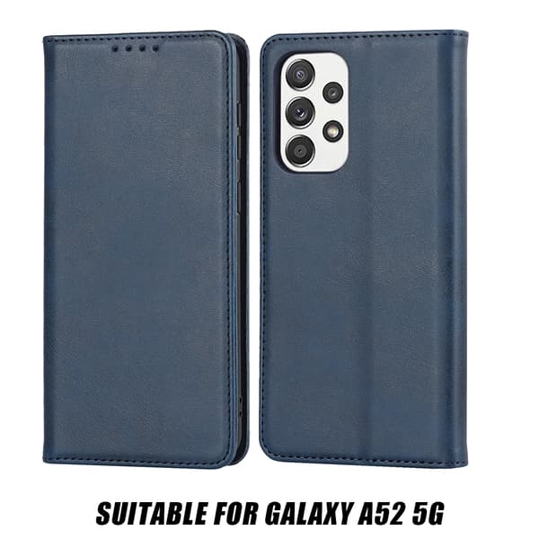 Samsung Galaxy A52 / A52s - Silkeblødt lædercover - Blå
