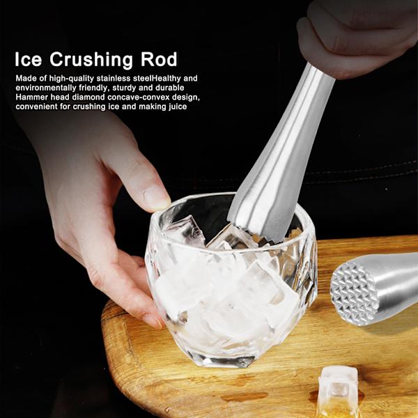 Rostfria cocktail muddlers bar frukt mixer is krossande verktyg DIY drycker verktyg