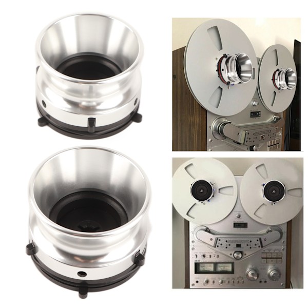 1 Par NAB Hub Adaptere Professionelt Poleret Aluminium Legering 10 Tommer Åbner til Studer ReVox til Akai til Teac Sølv