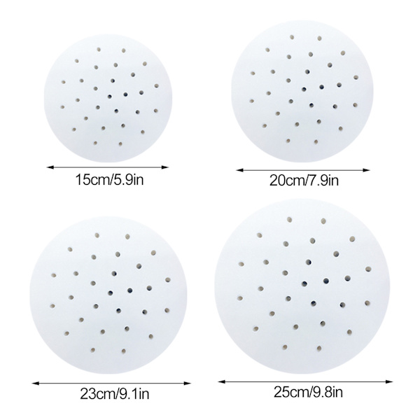 100 st Dumpling Papper Ångbåtspapper 15cm Ångbåtskorg Med Hål, Papper För Luftfritös, Bakning