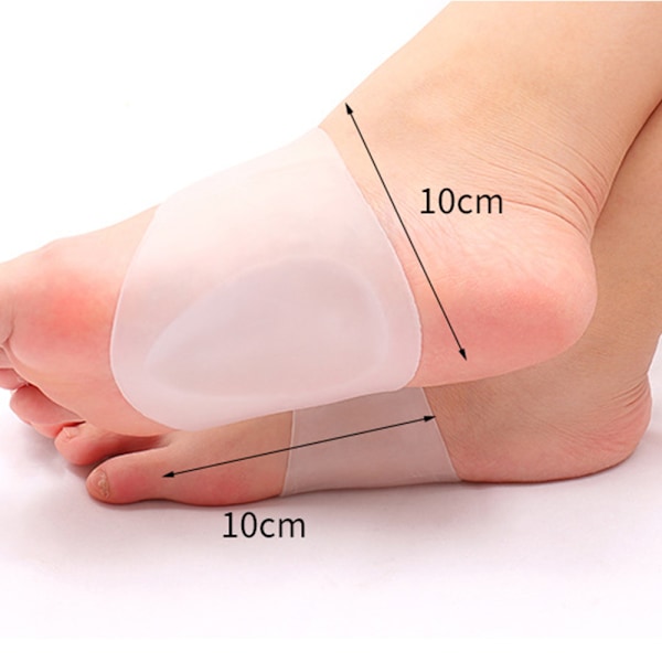 Gel Arch Support Insoles, Soft Gel Sleeve Cushion Bandage Orthotics Massage Pad for Flat Foot, Plantar Fasciitis Support and Pain Relief, Silicone