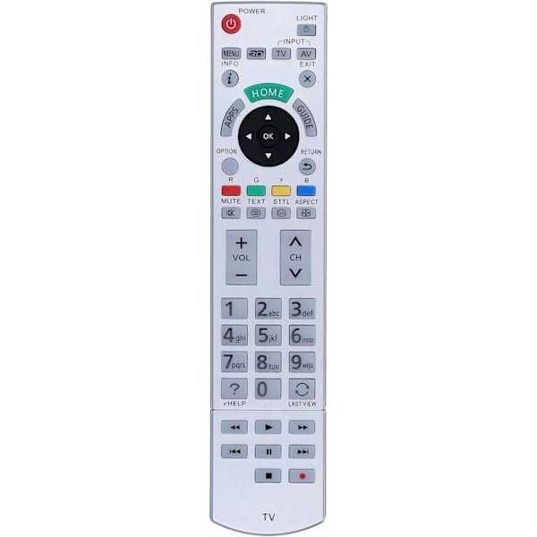 Passar Panasonic Smart 3D Plasma Lcd Led Tv, Ersättningsfjärrkontroll av bättre kvalitet, Ingen programmering krävs, Kontrollavstånd upp till 10 m, Hållbar