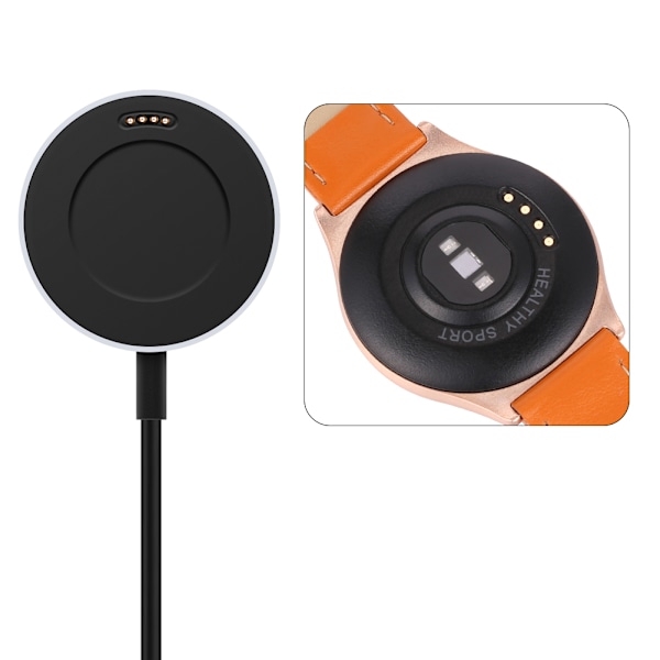 USB Trådløs Opladningsstation Skrivebordsopladningsdock Cradle til Huawei Watch Sort