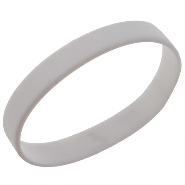 2x Mote-Silikon Gummibånd Elastisk Armbånd Håndleddsbånd Mansjett Armbånd Hvit & Grønn