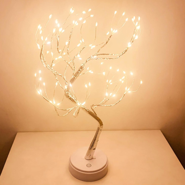 LED Lysende Tre, 108 LED Trelys, USB & Batteridrevet