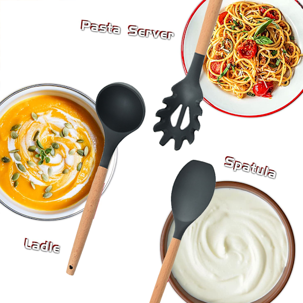 Kjøkkenredskapersett, Non-Stick Silikon Matlaging
