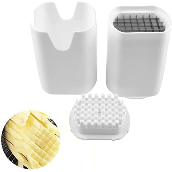 Pommes Frites Skärare för Kreativ Användning, Kompakt Grönsakstärnare med Rostfria Blad för Köket