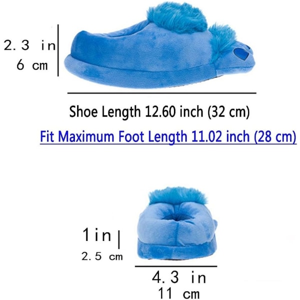 Novelty Furry Monster Adventure Slippers for Adults Men Women,