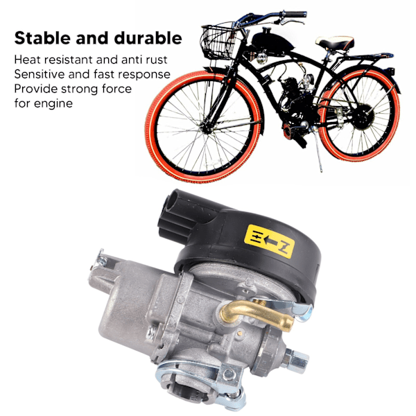 Förgasaraggregat Ersättning för 49cc 60cc 66cc 80cc 2-taktsmotor Motoriserad Cykel