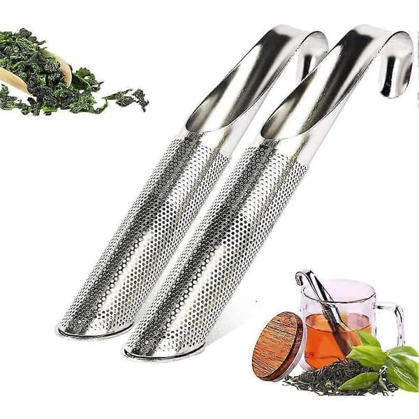 Te-rør Te-sil Langt Håndtak Te-sil Løs Te Reise Rustfritt Stål Te-infuser