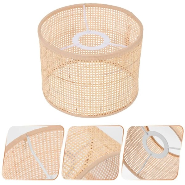 Liten Transparent Fattigmann Lampe i Flettet Rotting - Dekorativ Lampe for Bord, Lysarmatur, Vegg, Tak og Lampe