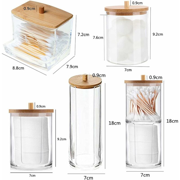 Bomullspinneholder, Bomullsdispenser, Bomullsboks, Oppbevaringsboks, wi