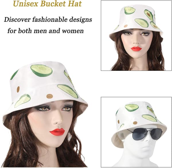 Hvit, fruktmønstret unisex-caps