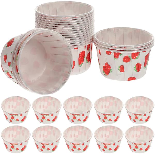 100 stk. Cupcake Bakeformer Kakeformer Muffins Bakeformer Baketilbehør Papir Bakeformer