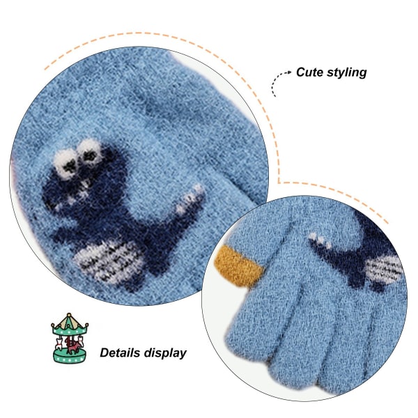 Barnehansker Fullfingerhansker Strikket varme hansker Vinter