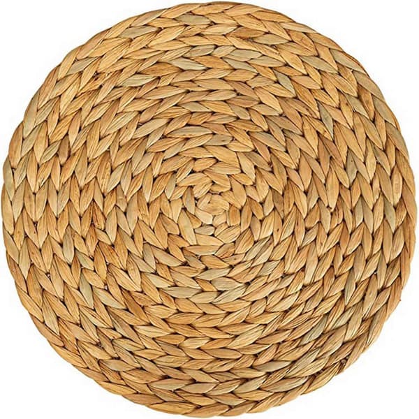 4 kpl Pyöreä Vesihyasintti Tabletti, Laadukkaat Punotut Pöytätabletit, 38cm