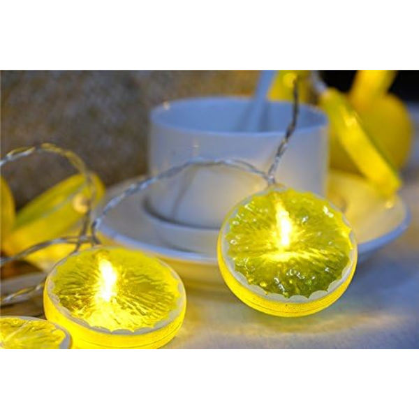Frukt Citron Skiva Ljusslingor LED Blinkande Slinga Batteri Powe