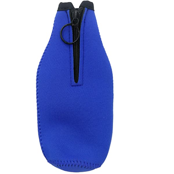 Kylväska enkel dragkedja flaskskydd 330ml dykmaterial ölflaskfodral blue